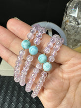 이미지를 갤러리 뷰어에 로드 , Kunzite with Larimar beaded bracelets
