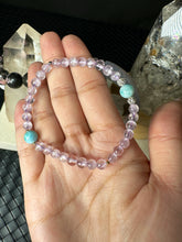 Load image into Gallery viewer, Kunzite with Larimar beaded bracelets
