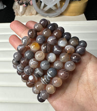 이미지를 갤러리 뷰어에 로드 , Natural Botswana Agate Gemstone Bracelet | 10mm 14mm Gift for Man and Women
