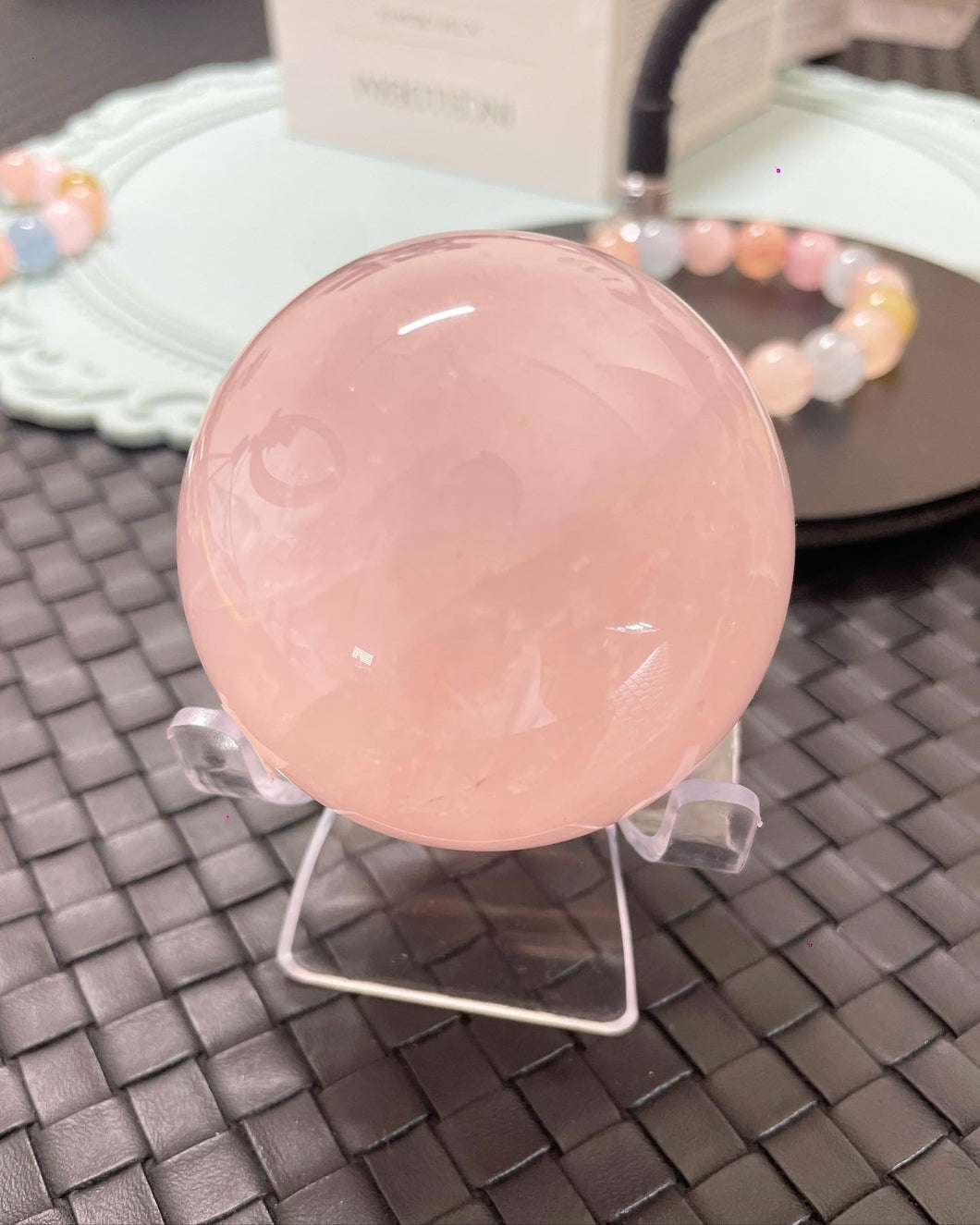 Rose quartz sphere