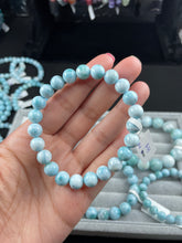 Load image into Gallery viewer, Larimar bracelets 8+mm Beads size
