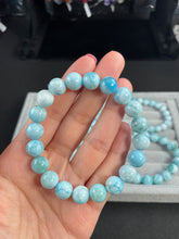 Load image into Gallery viewer, Larimar bracelets 8+mm Beads size
