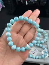 Load image into Gallery viewer, Larimar bracelets 9+mm Beads size
