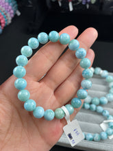 Load image into Gallery viewer, Larimar bracelets 9+mm Beads size
